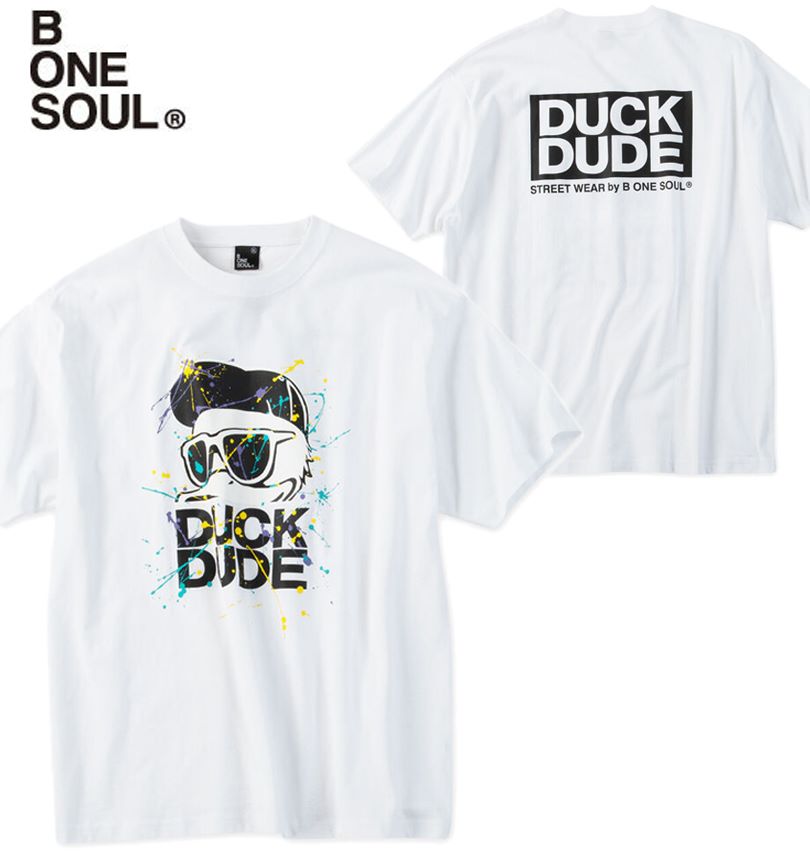 �礭�������� b-one-soul DUCK DUDE ���ץ�å������ Ⱦµ T����� �ۥ磻�� 3L 4L 5L 6L ����̵��