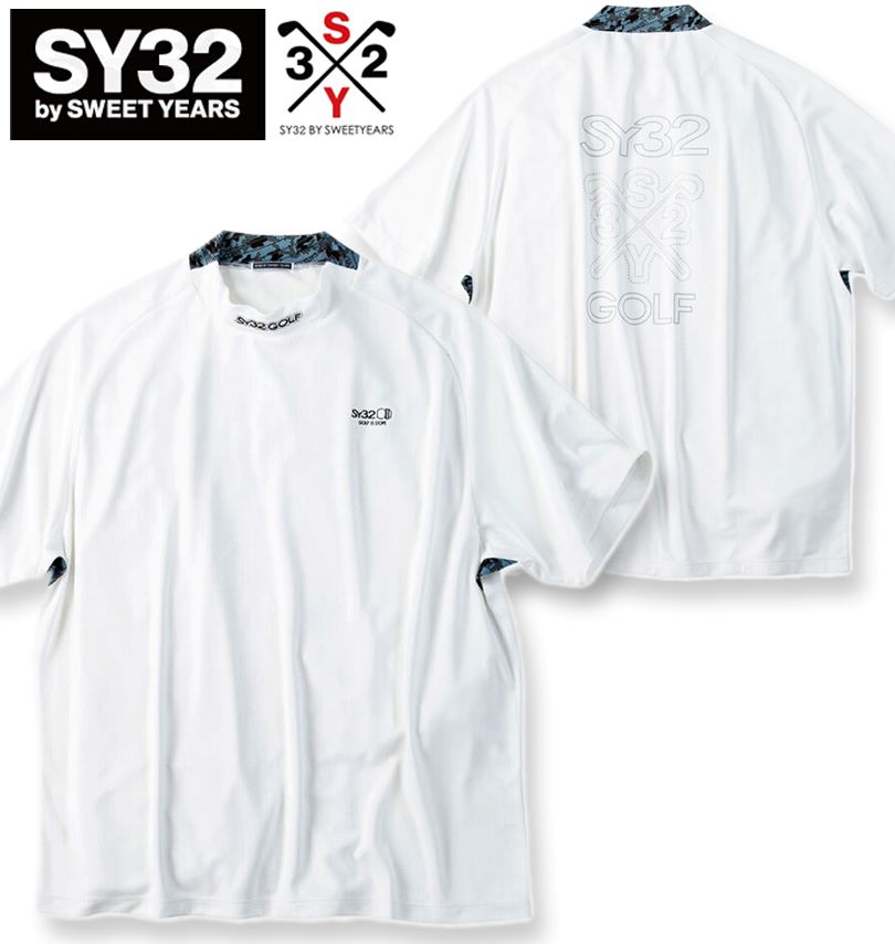 大きいサイズ SY32 by SWEET YEARS ゴルフ グラフィックポイント 半袖