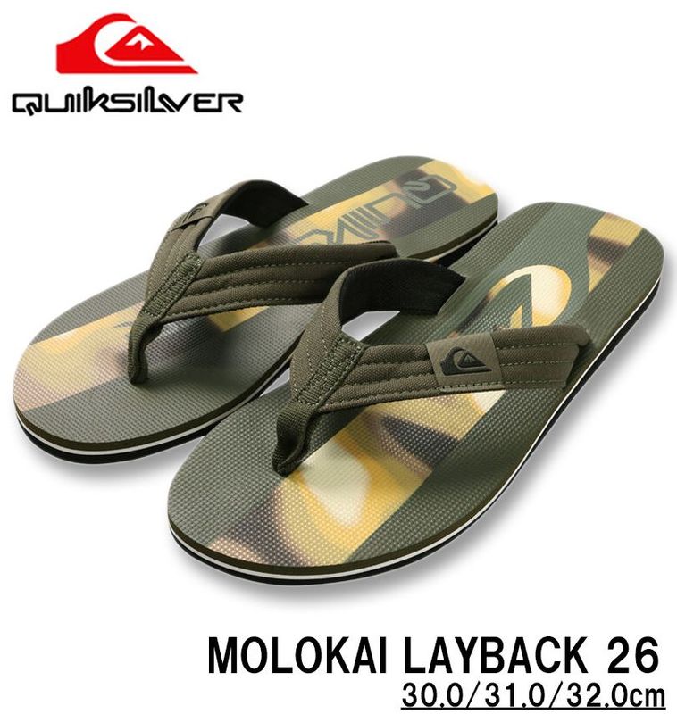 �礭�������� Quiksilver �����å�����С� ������� �ӡ���������� (MOLOKAI LAYBACK 26) ������ 30cm 31cm 32cm