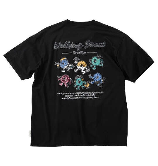 �礭�������� Walking Donut T/C ŷ�� �ɽ� ȯˢ�ץ��� Ⱦµ T����� �֥�å� 3L 4L 5L 6L 8L