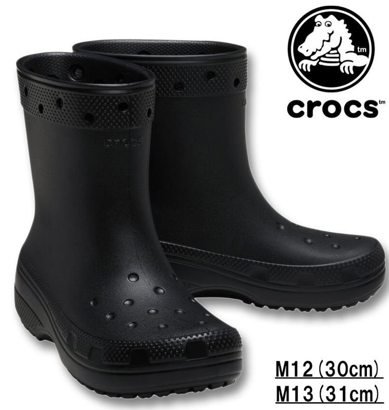 �礭�������� CROCS �����å��� �֡��� (CLASSIC BOOT) �֥�å� M12/30cm M13/31cm ����̵��