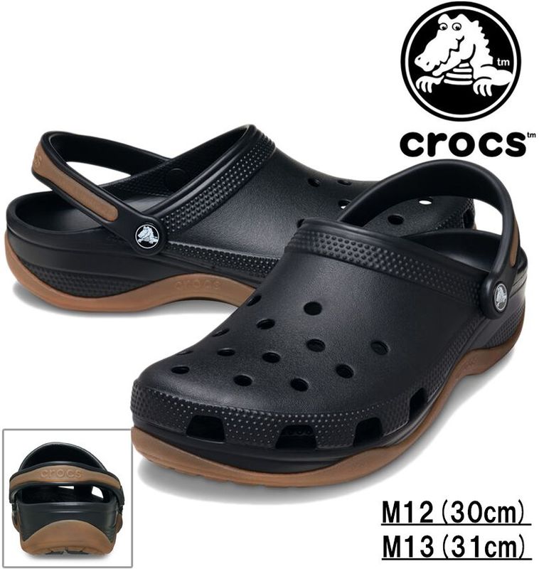 �礭�������� CROCS �����å��� ������� (CLASSIC EVO GUM CLOG) �֥�å��ߥ��� M12/30cm M13/31cm ����̵��