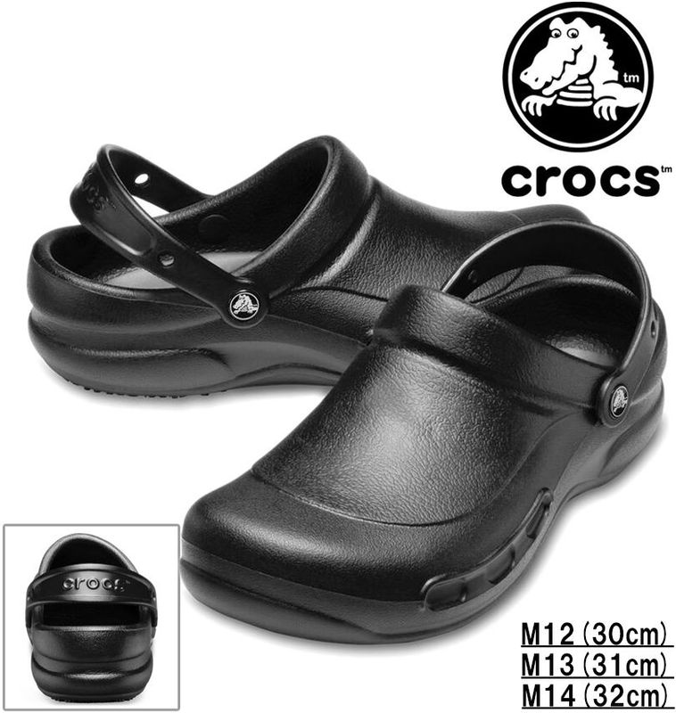 �礭�������� CROCS �����å��� ������� (BISTRO WORK CLOG) �֥�å� M12/30cm M13/31cm M14/32cm ����̵��