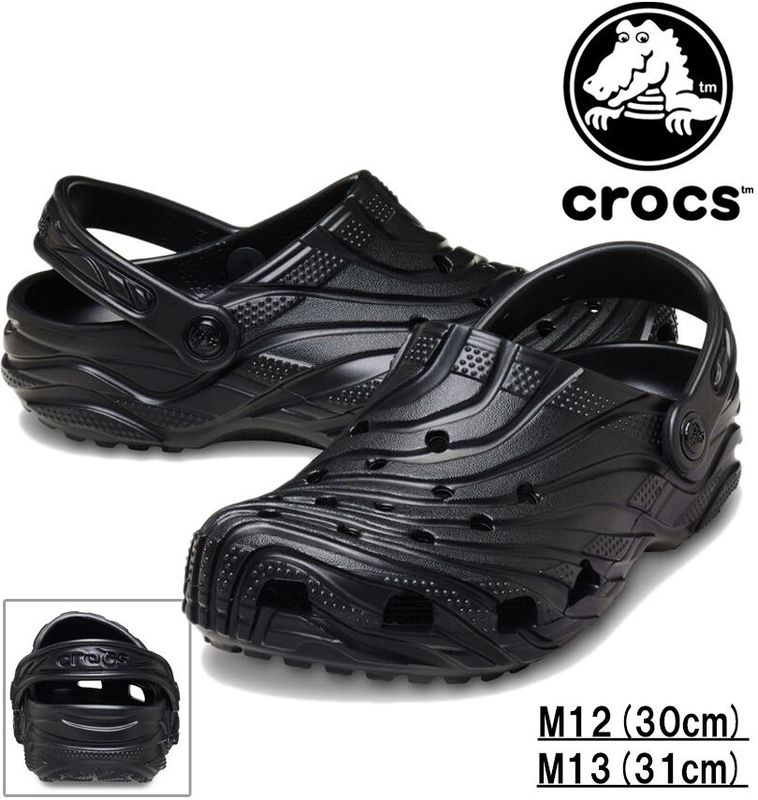 �礭�������� CROCS �����å��� ������� (CLASSIC EROSION CLOG) �֥�å� M12/30cm M13/31cm ����̵��