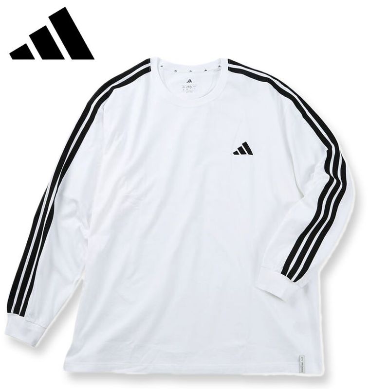 �礭�������� adidas ���ǥ����� ESS+3S Ĺµ T����� �ۥ磻�� 4XL 5XL ����̵��