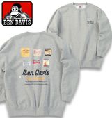 �礭�������� BEN DAVIS ��٥���� ���롼�ͥå� �������å� �ȥ졼�ʡ� �ߥå������졼 3L 4L 5L 6L ����̵��