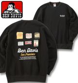 �礭�������� BEN DAVIS ��٥���� ���롼�ͥå� �������å� �ȥ졼�ʡ� �֥�å� 3L 4L 5L 6L ����̵��
