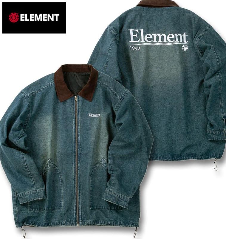 �礭�������� ELEMENT DENIM FIELD �ǥ˥� ���㥱�å� �ե����ɥ֥롼 3L 4L 5L 6L ����̵��