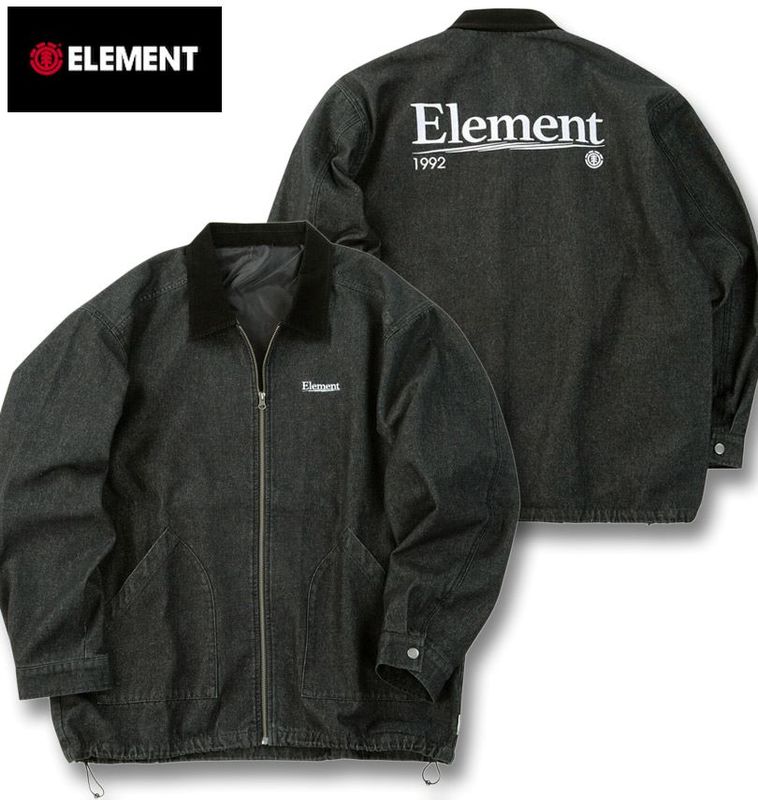 �礭�������� ELEMENT DENIM FIELD �ǥ˥� ���㥱�å� �֥�å� 3L 4L 5L 6L ����̵��