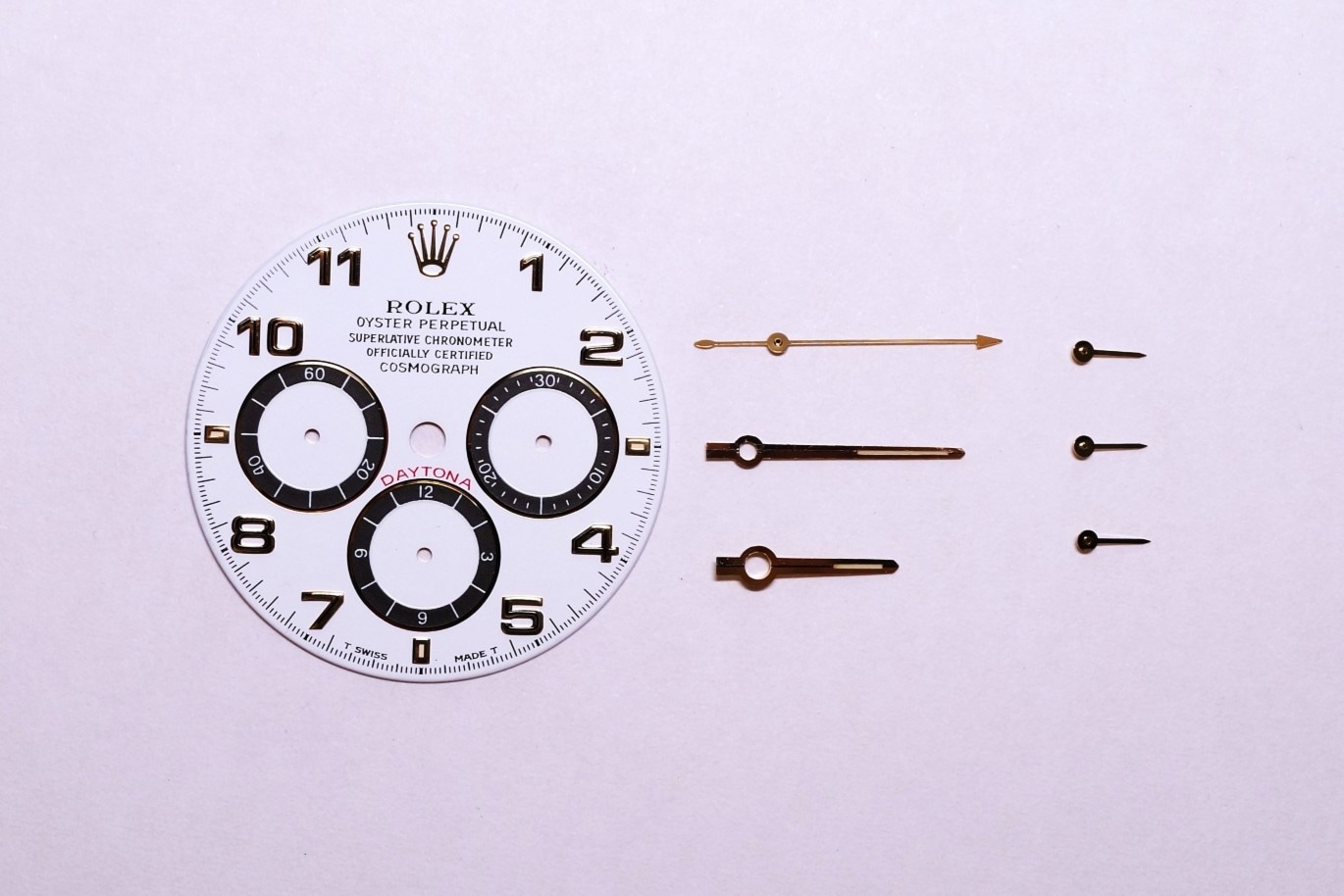 ROLEX DAYTONA 16518用＋長短針クロノ針、スモセコ3針付きDIAL