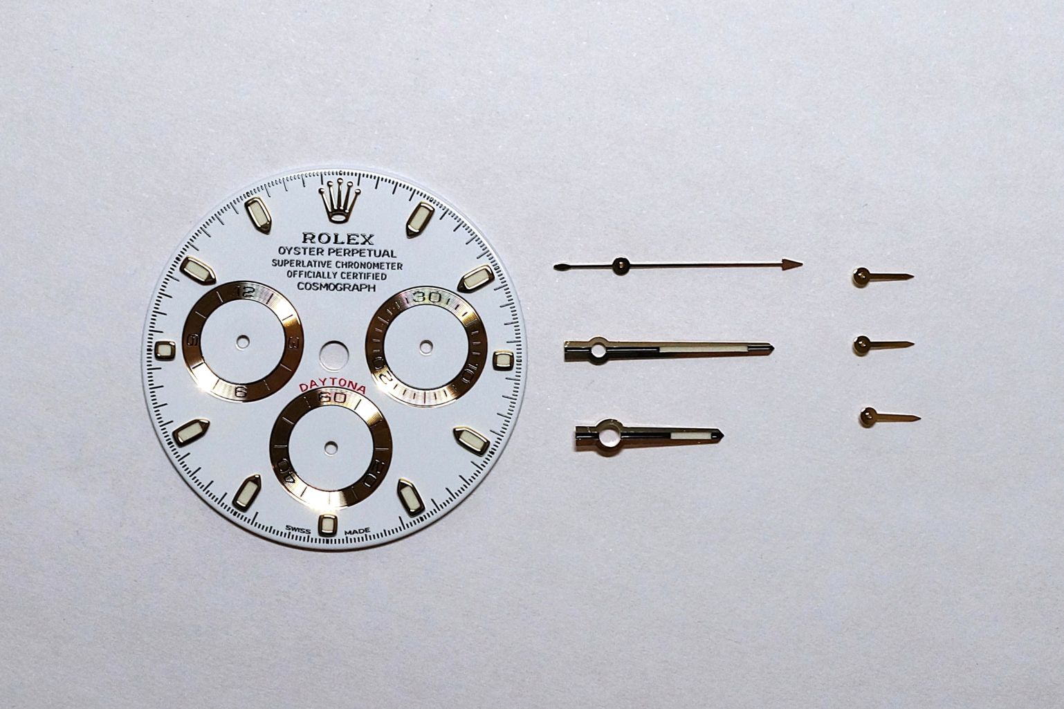 ROLEX 116508 DIAL＋長短針クロノ針、スモセコ3針付き