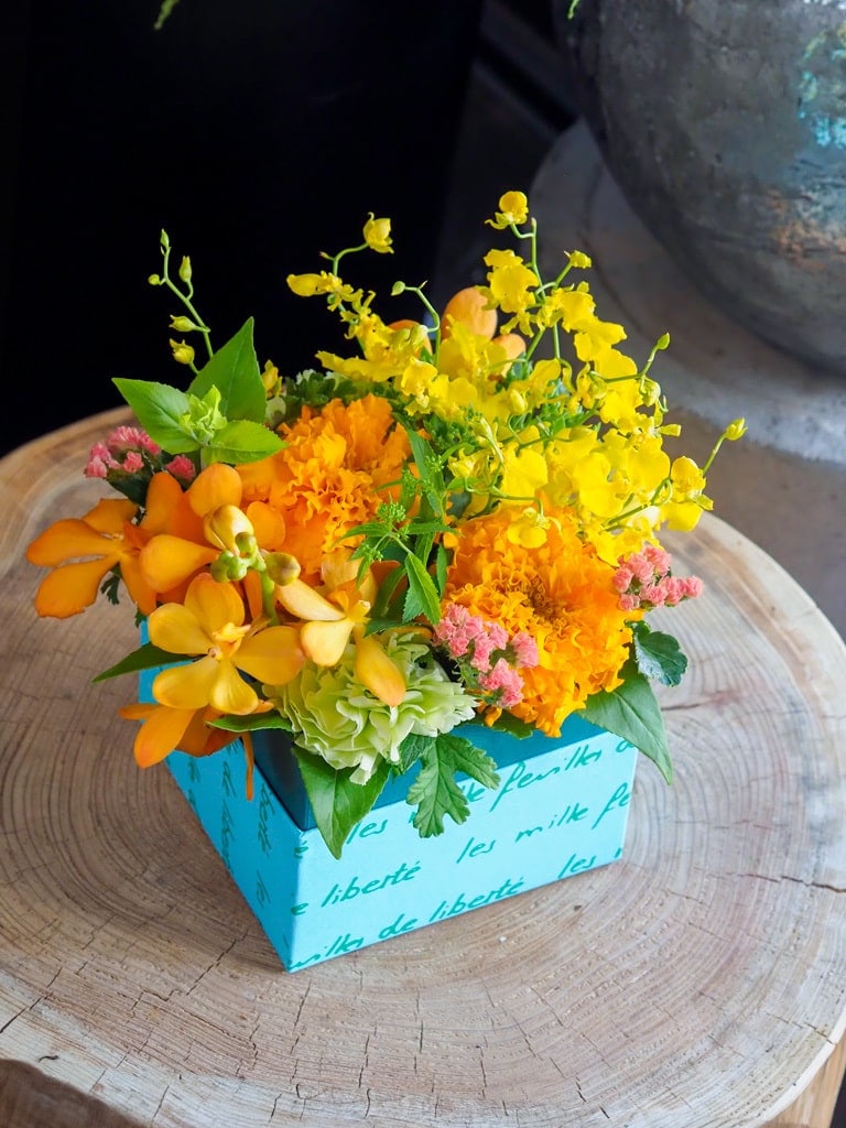 季節のBOXアレンジメント -Summer Yellow Ver.-