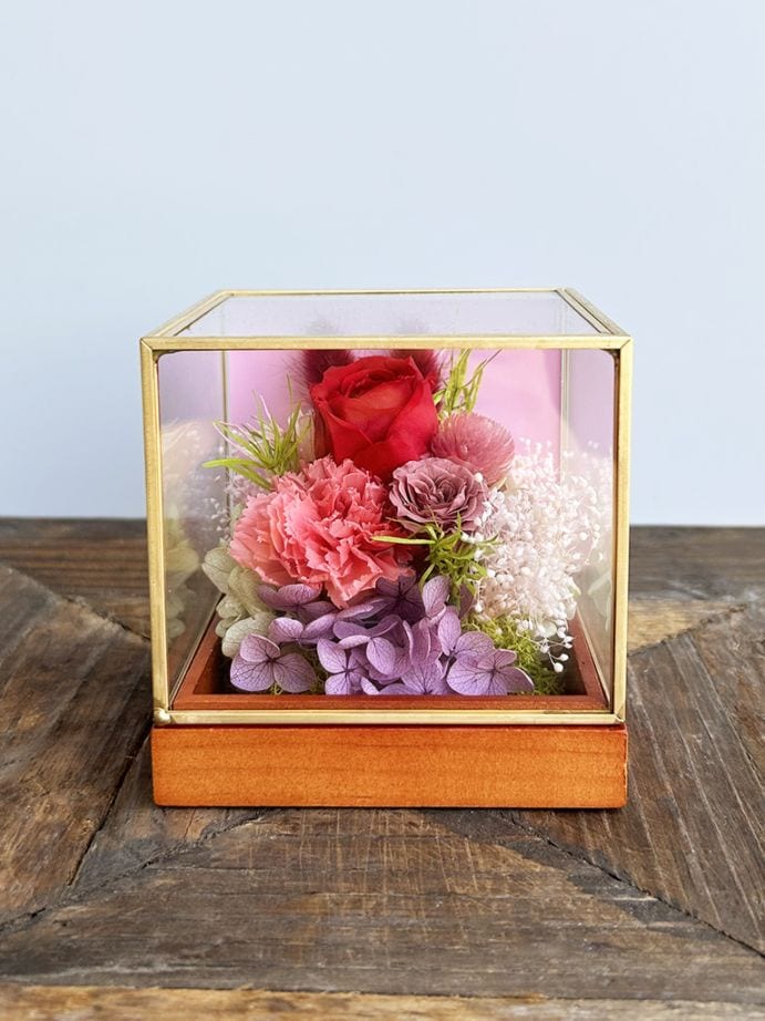 【エクスプレス便対象】Petit Jardin mini [ルージュ]｜プリザーブドフラワー