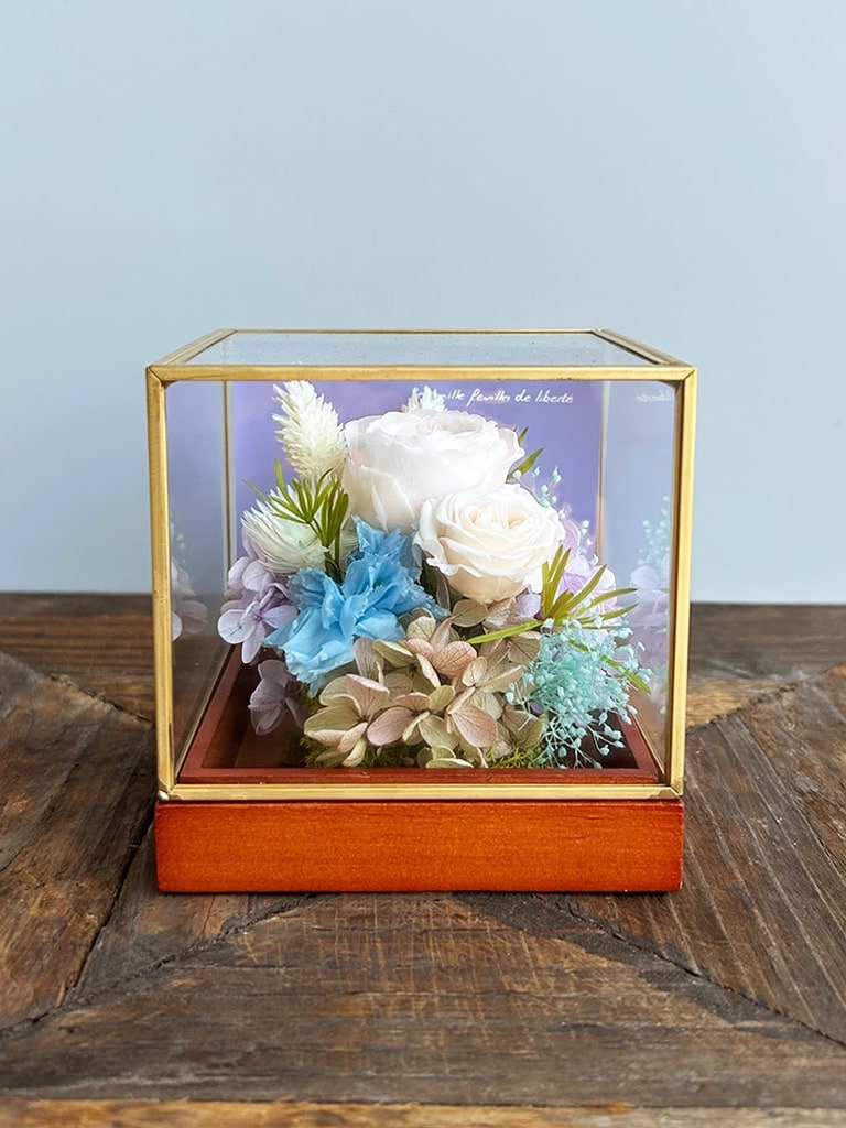 【エクスプレス便対象】Petit Jardin mini [ブラン]｜プリザーブドフラワー