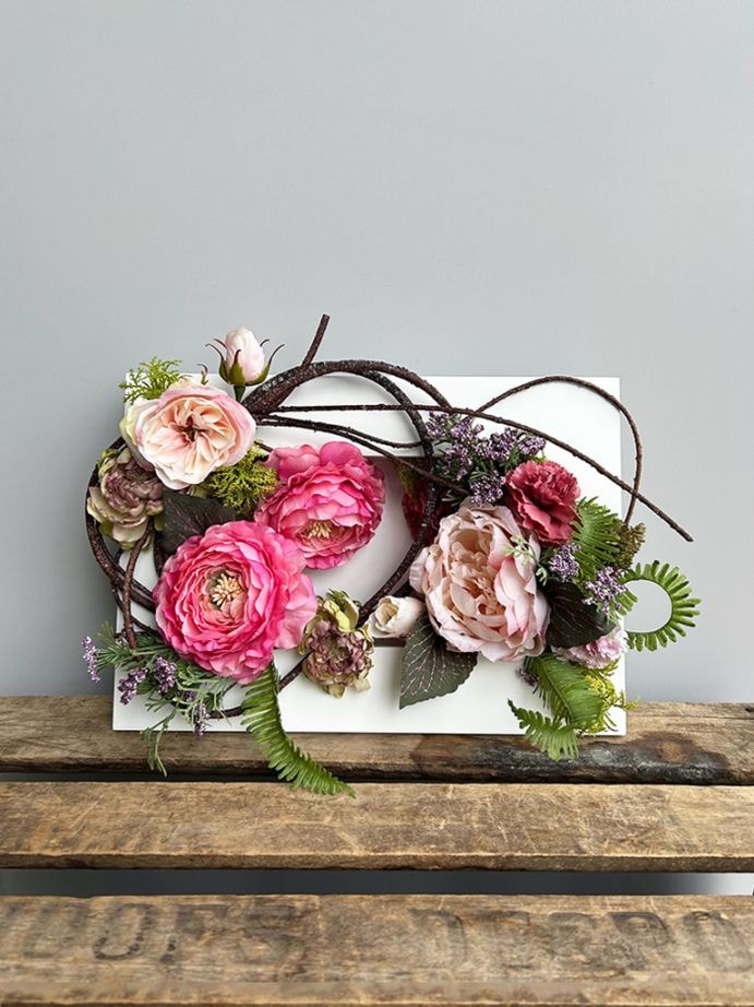 【一点もの】フラワーフレーム｜ピンク