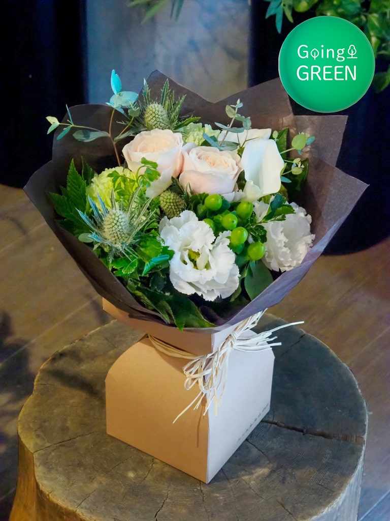 【そのまま飾れるブーケBOX】Bouquet Debout - ブーケ ドゥブー | ブラン