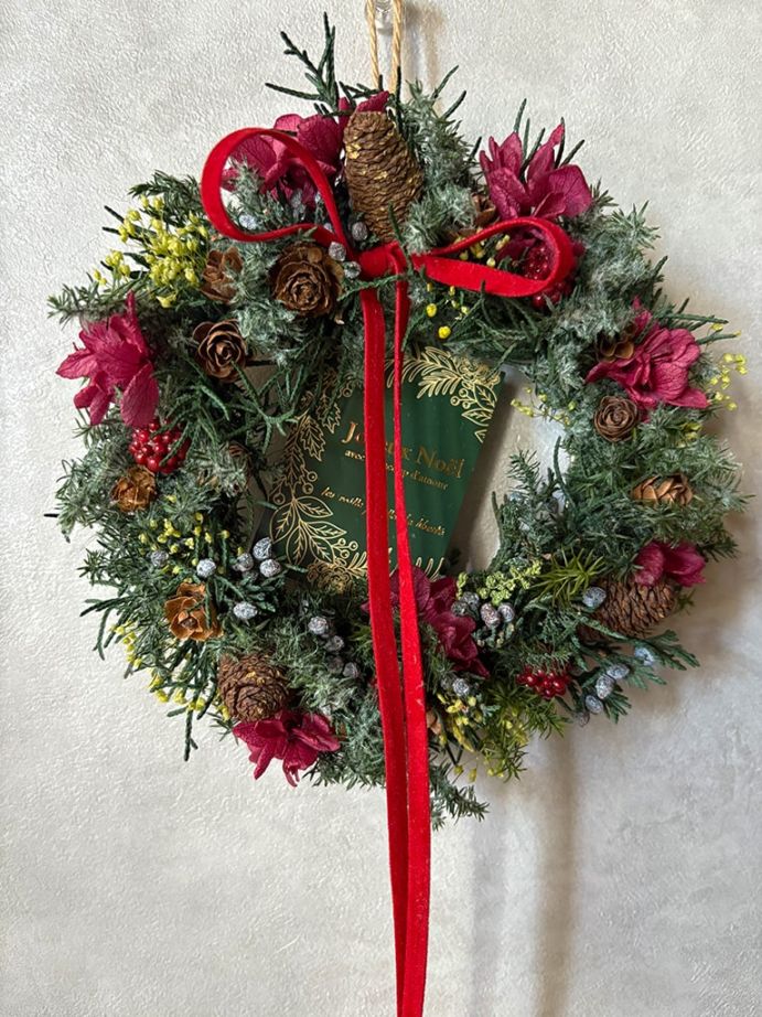 【大阪店オリジナル｜一点物】クリスマスリース｜送料込み*  [レッド]
