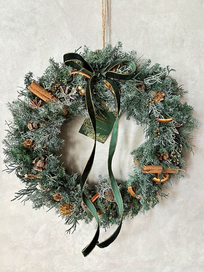 【大阪店オリジナル｜一点物】クリスマスリース｜送料込み*  [オレンジ]　