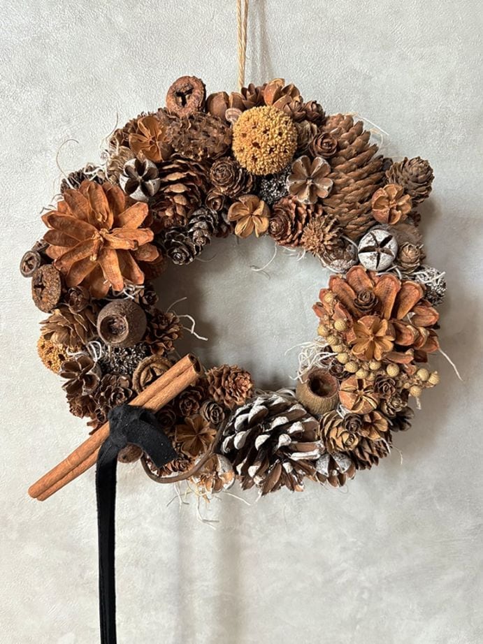 【大阪店オリジナル｜一点物】木の実のナチュラルリース｜送料込み* 