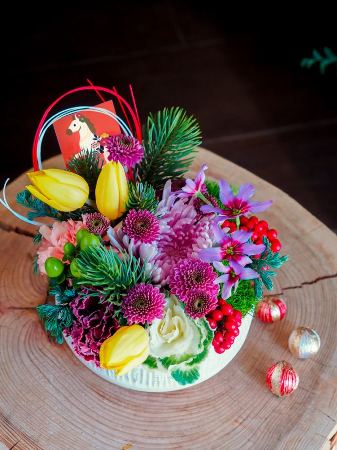 お正月アレンジメント｜Sサイズ