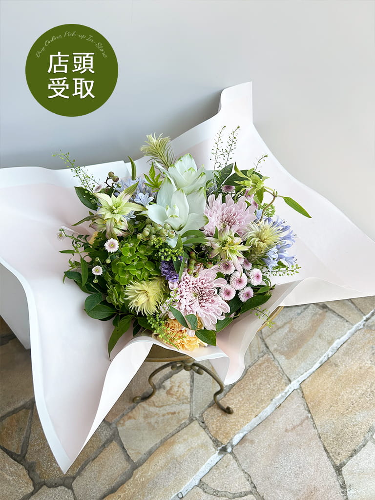 【大崎店限定|店頭受取】ナチュラルバスケットアレンジメント | Tendre - タンドル -