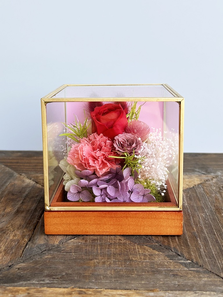 【エクスプレス便対象】Petit Jardin mini [ルージュ]｜プリザーブドフラワー