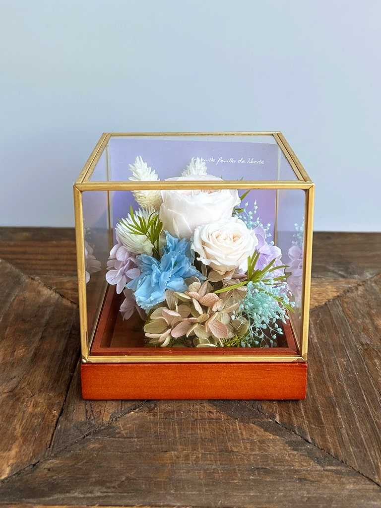 【エクスプレス便対象】Petit Jardin mini [ブラン]｜プリザーブドフラワー