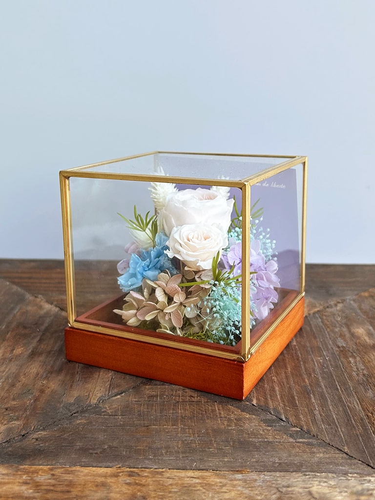 【エクスプレス便対象】Petit Jardin mini [ブラン]｜プリザーブドフラワー