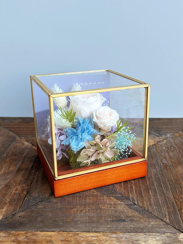 【エクスプレス便対象】Petit Jardin mini [ブラン]｜プリザーブドフラワー