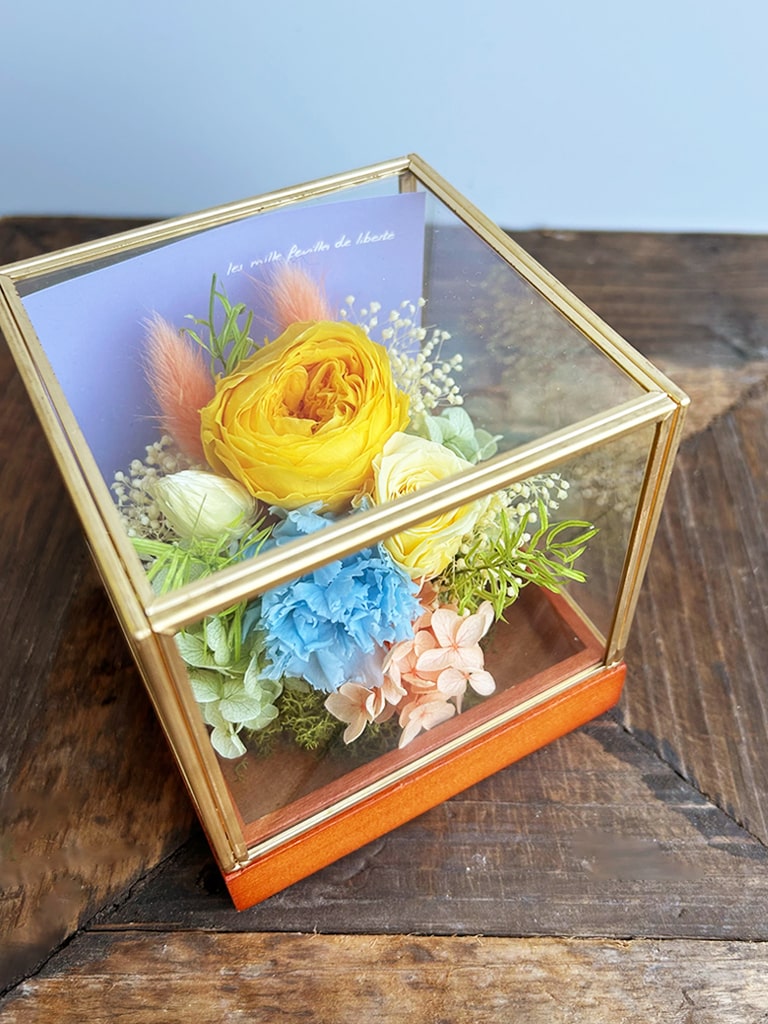 【エクスプレス便対象】Petit Jardin mini [シトロン]｜プリザーブドフラワー