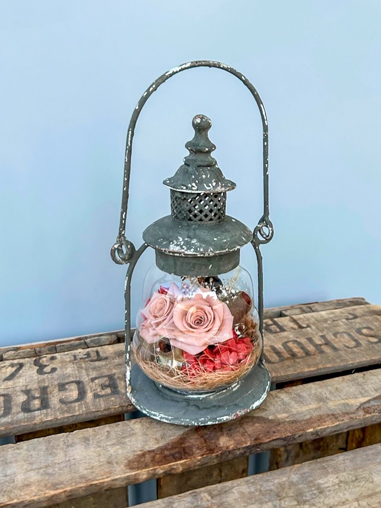 【一点もの】プリザーブドフラワー|ランタン