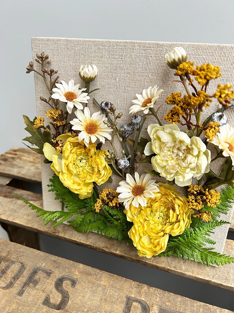 【一点もの】キャンバスフラワー｜ナチュラルイエロー