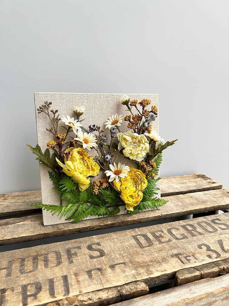 【一点もの】キャンバスフラワー｜ナチュラルイエロー