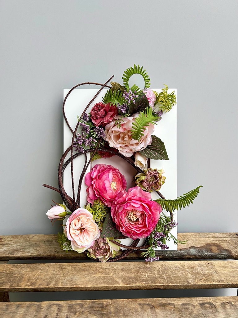 【一点もの】フラワーフレーム｜ピンク