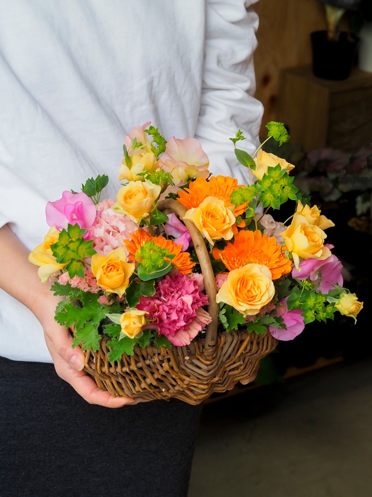 【大崎店限定｜店頭受取】季節のパニエアレンジメント -Spring Ver.-