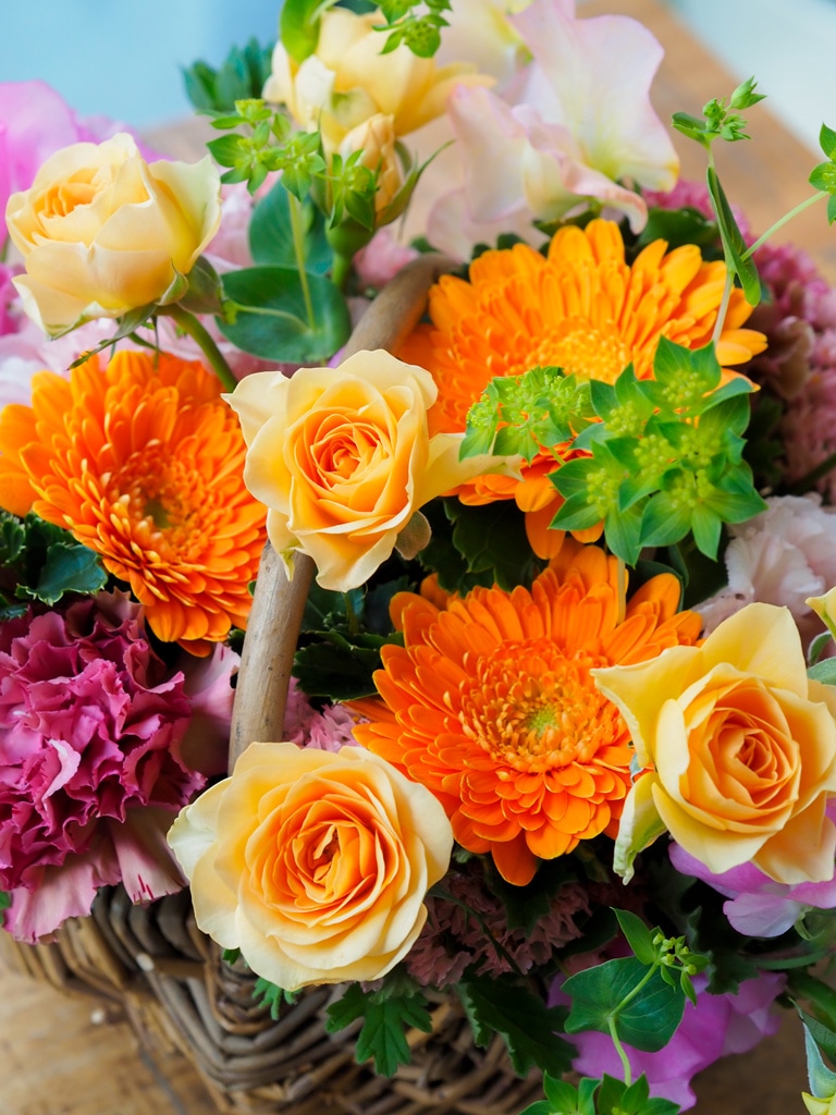 【大崎店限定｜店頭受取】季節のパニエアレンジメント -Spring Ver.-