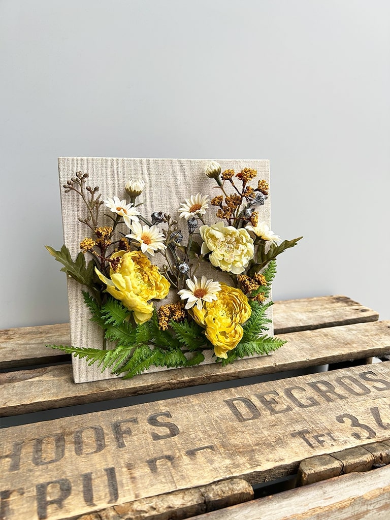 【一点もの| 店頭受取 | 大崎店限定 】キャンバスフラワー|ナチュラルイエロー