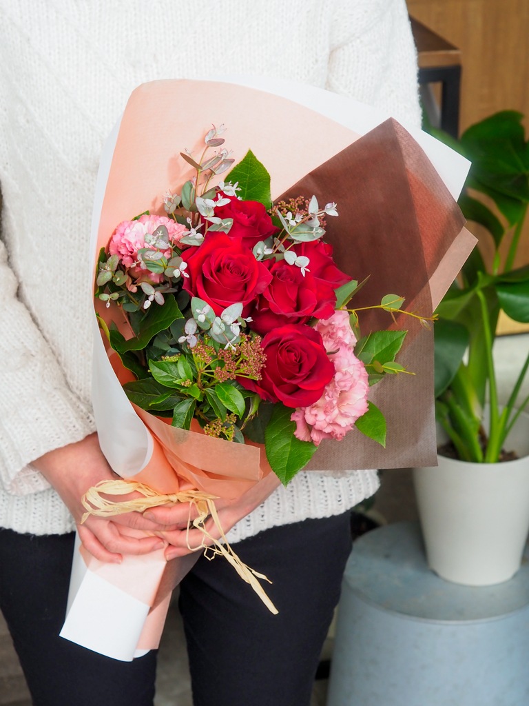 【大崎店限定｜店頭受取】季節のブーケ -Red Roses-