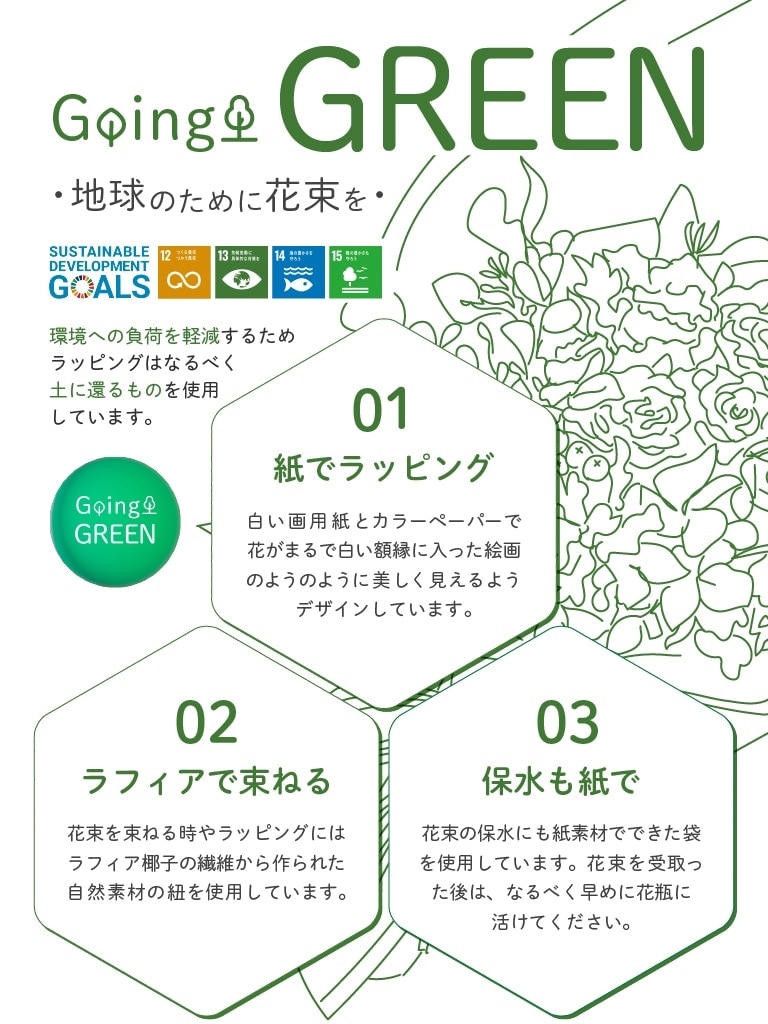 【大崎店限定｜店頭受取】季節のブーケ -Red Roses-