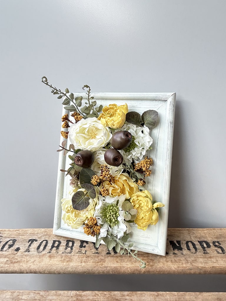 【一点もの】フラワーフレーム|イエロー