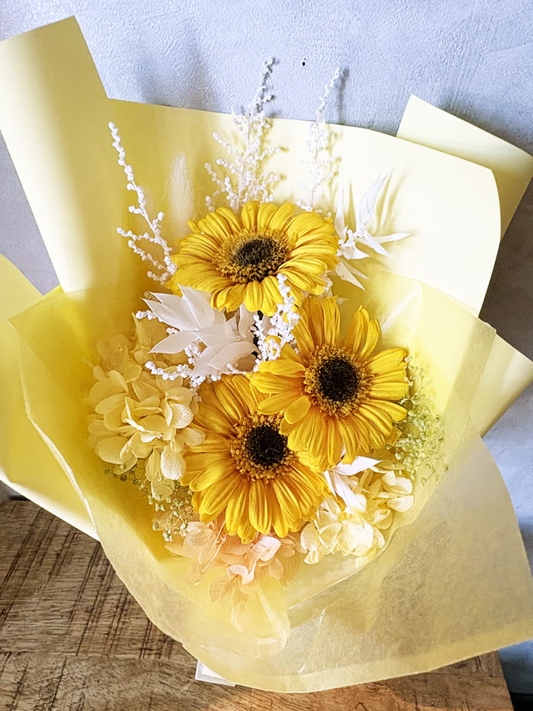 【大阪店オリジナル】プリザーブドフラワーブーケ gerbera -ガーベラ-|送料込み*