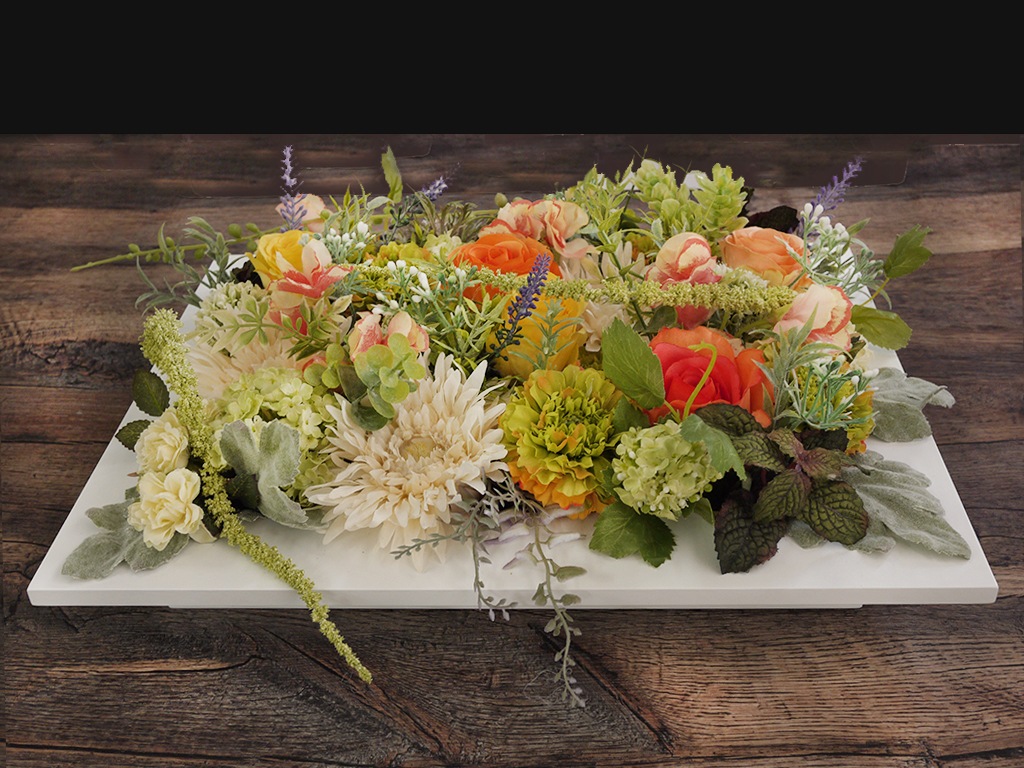 【一点もの】壁掛けフラワーフレーム|ホワイト -Sサイズ-|送料込み