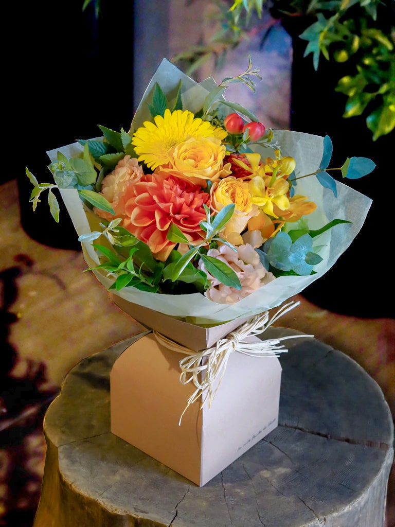 【花瓶のいらないブーケBOX | 店頭受取】Bouquet Debout - ブーケ ドゥブー | シトロン
