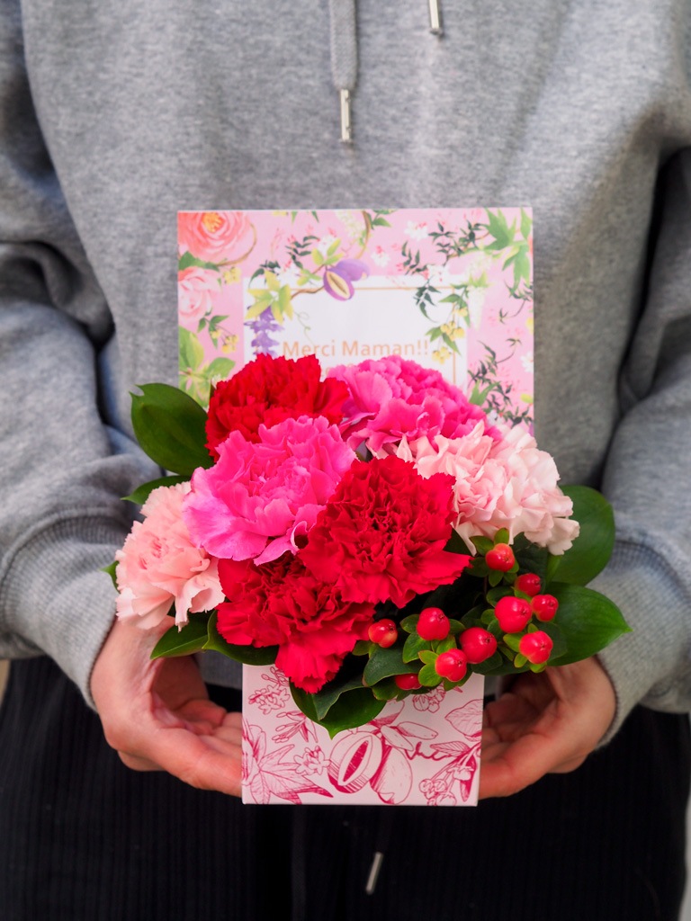 母の日限定｜アレンジメント｜&Eacute;crin de Fleurs - エクラン ドゥ フルール - ルージュ [ 赤系 ]｜数量限定