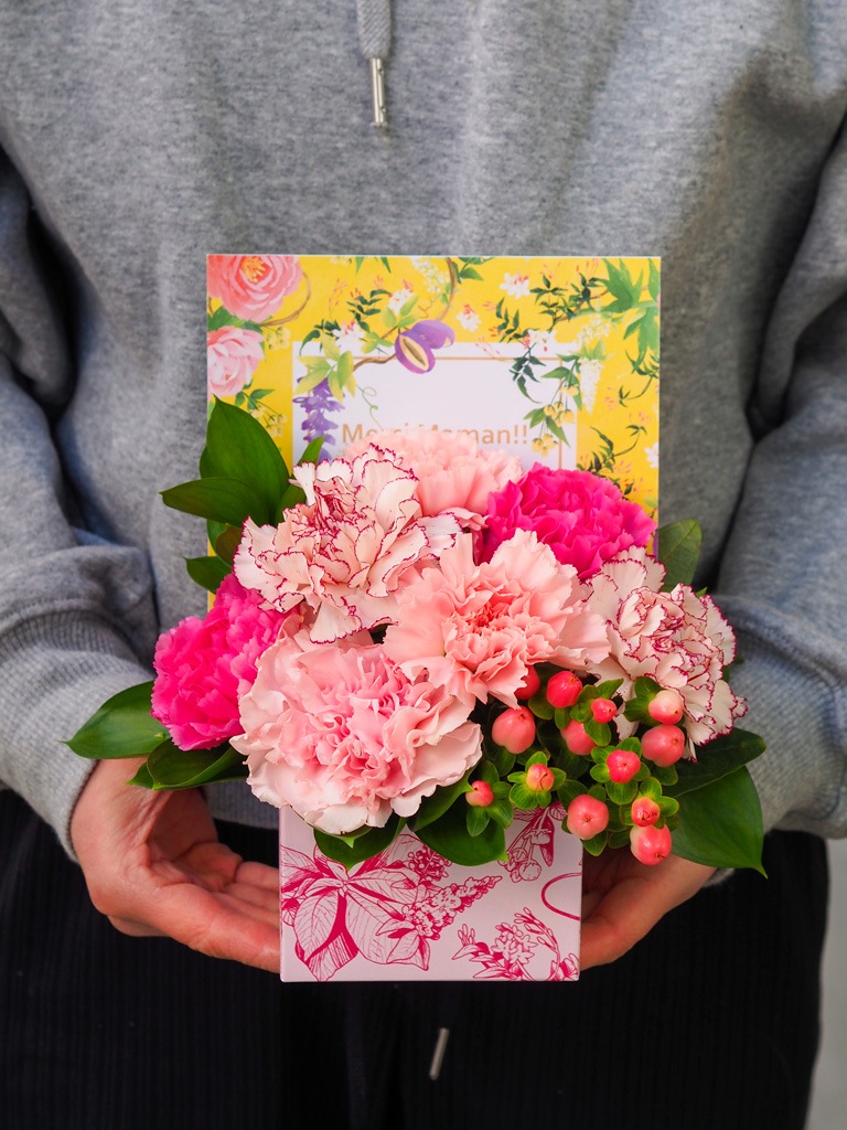 母の日限定｜アレンジメント｜&Eacute;crin de Fleurs - エクラン ドゥ フルール - フランボワーズ [ ピンク系 ]｜数量限定