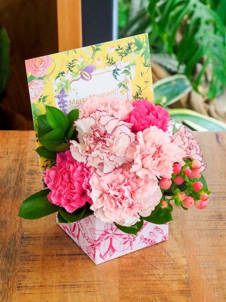 母の日限定｜アレンジメント｜&Eacute;crin de Fleurs - エクラン ドゥ フルール - フランボワーズ [ ピンク系 ]｜数量限定