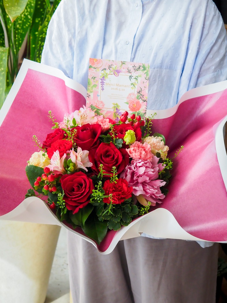 母の日 前日・当日着｜トラディショナルパニエ｜ルージュ [ 赤系 ]