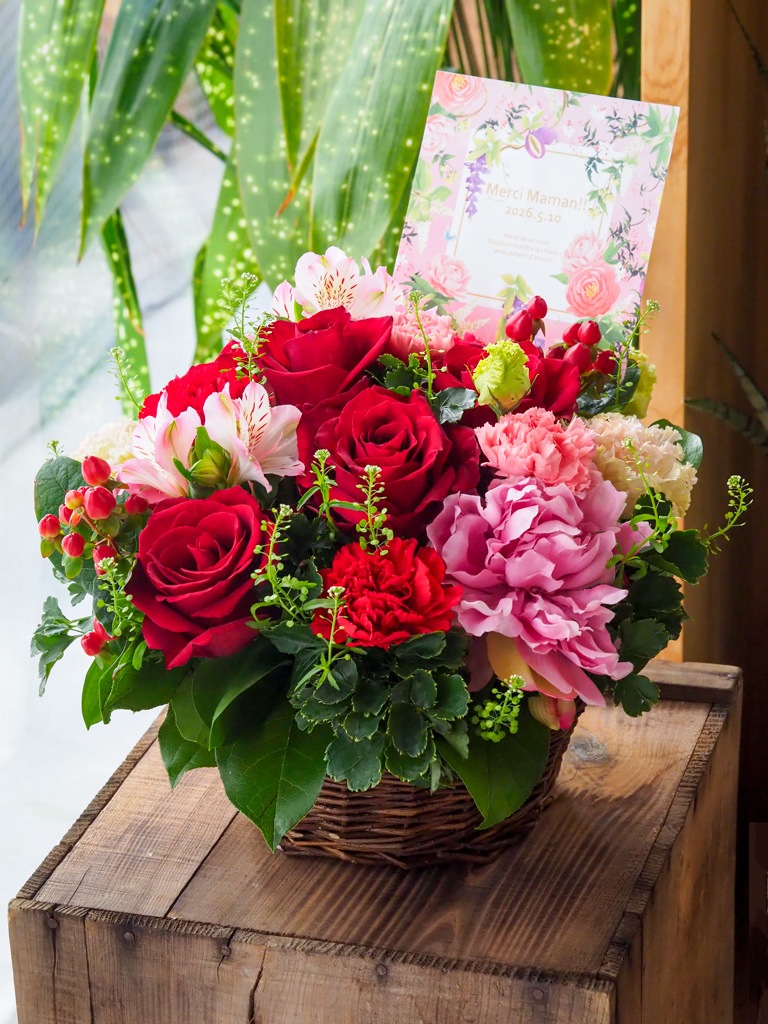 母の日 前日・当日着｜トラディショナルパニエ｜ルージュ [ 赤系 ]