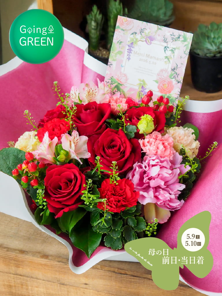 母の日 前日・当日着｜トラディショナルパニエ｜ルージュ [ 赤系 ]