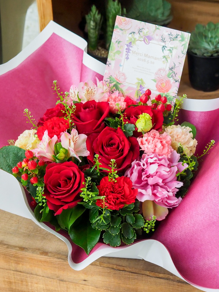 母の日 前日・当日着｜トラディショナルパニエ｜ルージュ [ 赤系 ]